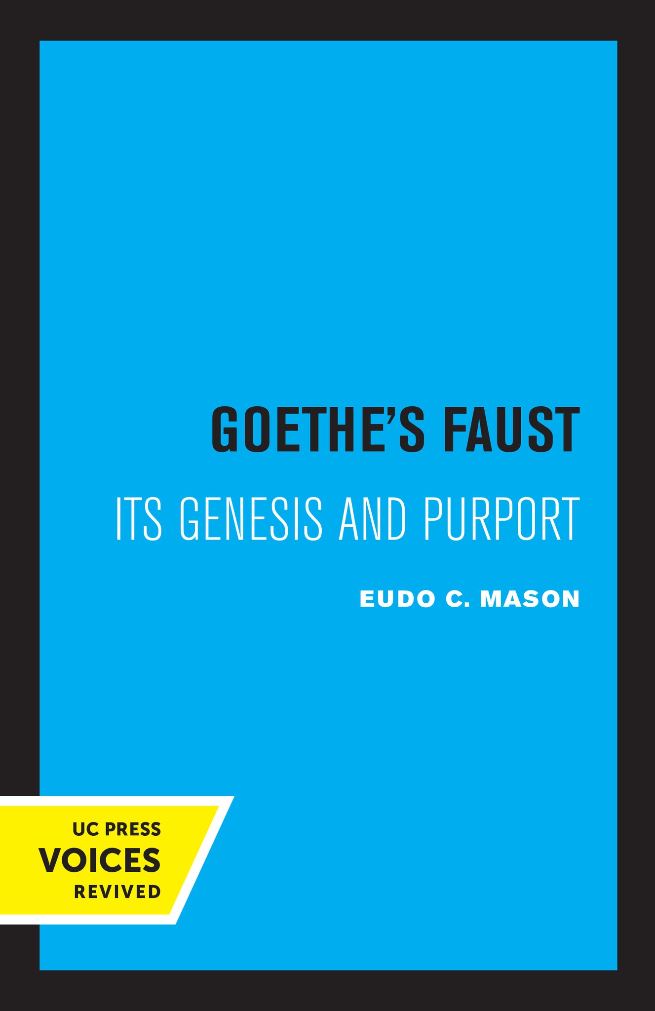 Cover image for Goethe's Faust ISBN 9780520346116